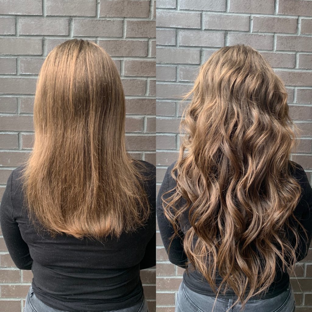 Hair Extensions Before and After by Silhouette Spa & Laser in Chilliwack BC